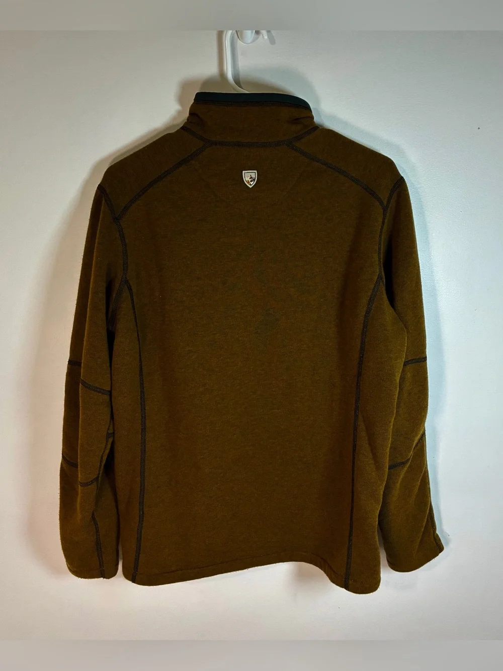 Kuhl Revel 1/4 Zip Fleece Pullover, Brown /Black, Men’s Medium